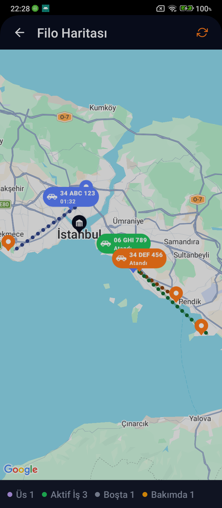 DriverMesh Fleet Map